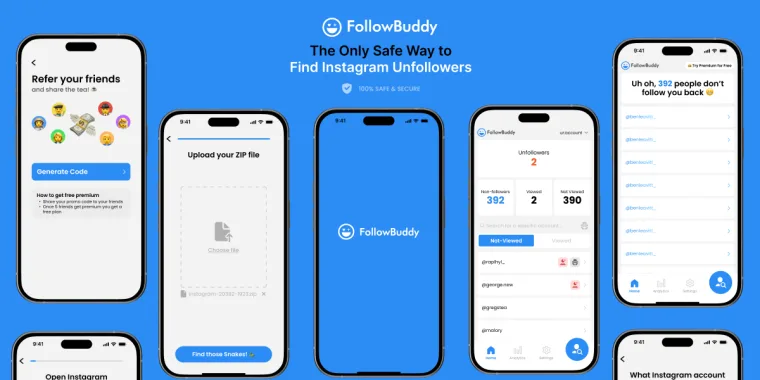 FollowBuddy app screenshot