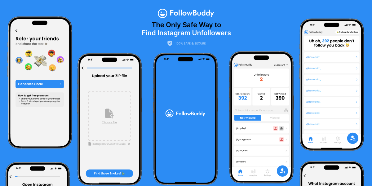 FollowBuddy app screenshot